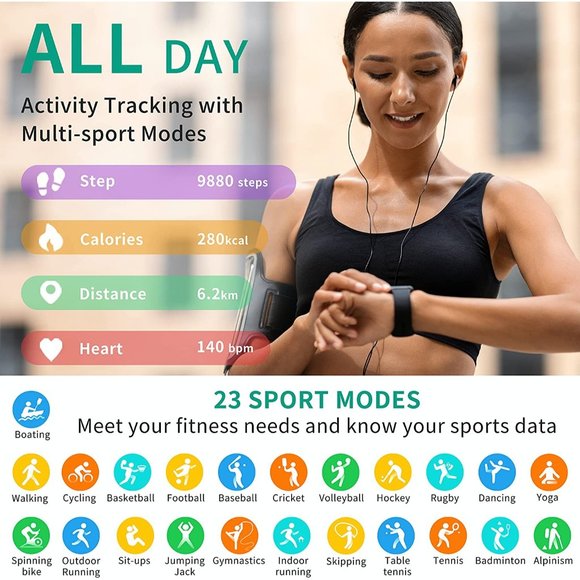 Men Women Rose Gold Pink 1.85'' Smartwatch with AI Voice Control Fitness Tracker - Picture 6 of 16